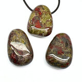 Dragon stone, tumbled pendant with hole