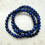 Sodalit armband rund 6 mm från Afrika eller Brasilien