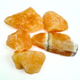 Kalcit orange, rå mineral