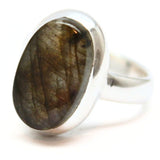 Labradorite extra large fantastic stone in silver ring