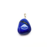 Lapis Lazuli, small tumbled pendant with silver mount