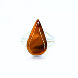 Tiger's Eye unique silver ring size 7