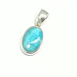 Larimar oval med slät kant