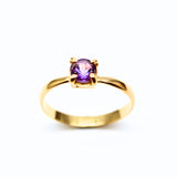 Ametist ring i guld vermeil