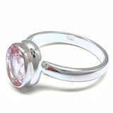 Morganit fasetterad, silverring