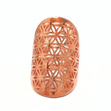 Flower of Life - brons / rött guld ring i brons ställbar ringstorlek