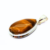 Tiger eye, silver pendant