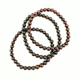 Granat armband med runda pärlor 6 mm