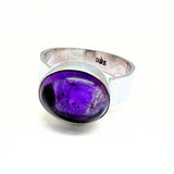 Ametist, enkel elegant silverring