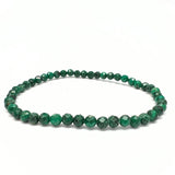 Malakit, fasetterat armband 4 mm