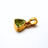 Peridot faceted pendant gold