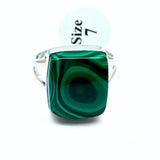 Malachite, top class silver ring