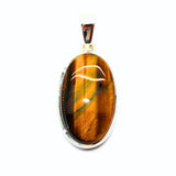 Tiger's eye, silver pendant