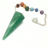 Aventurine, pendulum with chakra stones