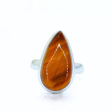 Tigeröga unik silverring storlek 6