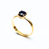 Safir ring i guld vermeil