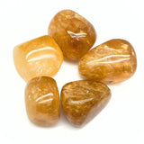 Aragonit honung trumlad sten per gram
