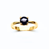 Safir ring i guld vermeil