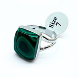 Malachite, top class silver ring