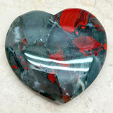 Bloodstone / blood jasper, giant fantastic heart