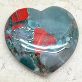 Bloodstone / blood jasper, giant fantastic heart