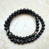 Agat svart armband 6 mm i 2 storlekar