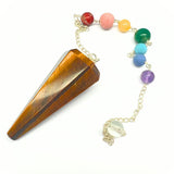 Tiger eye pendant with chakra stone