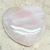 Pink calcite large puffy heart