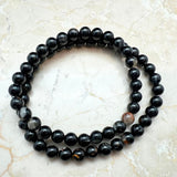 Agat svart armband 6 mm i 2 storlekar