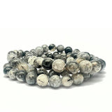 Rutilkvarts, svarta rutiler 8 mm armband