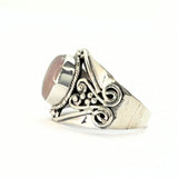 Rosenkvarts, silverring