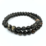 Agat svart armband 6 mm i 2 storlekar