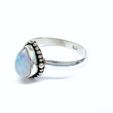 Regnbågsmånsten, droppe i filigran