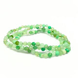 Chrysoprase AA, fasettikristalliranneke 4mm