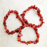 Carnelian, chip bracelet