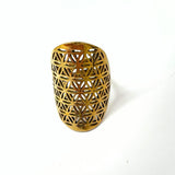 Flower of Life - ring i brons ställbar ringstorlek