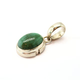 Emerald oval pendant with smooth edge