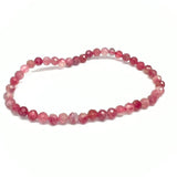 Rodonit, fasettslipat armband 4 mm