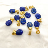 Lapis Lazuli, Dew Kristalldroppe guldpläterat silverhänge