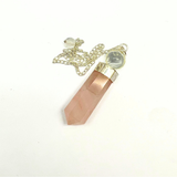 Rose quartz, pendulum with ball