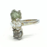 Moldavite, raw set in a silver pendant