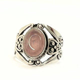 Rosenkvarts, silverring