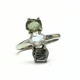 Moldavite, raw set in a silver pendant