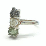 Moldavite, raw set in a silver pendant