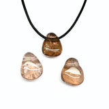 Smoky quartz, small tumbled pendant with a hole