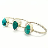 Turquoise drop in sterling silver