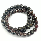 Garnet, faceted bracelet 8 mm