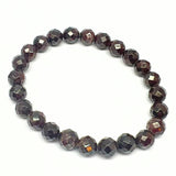 Garnet, faceted bracelet 8 mm