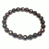 Garnet, faceted bracelet 8 mm