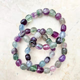 Fluorite tumbled bracelet